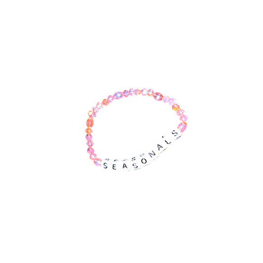 Gemstone Letter Bead Bracelet